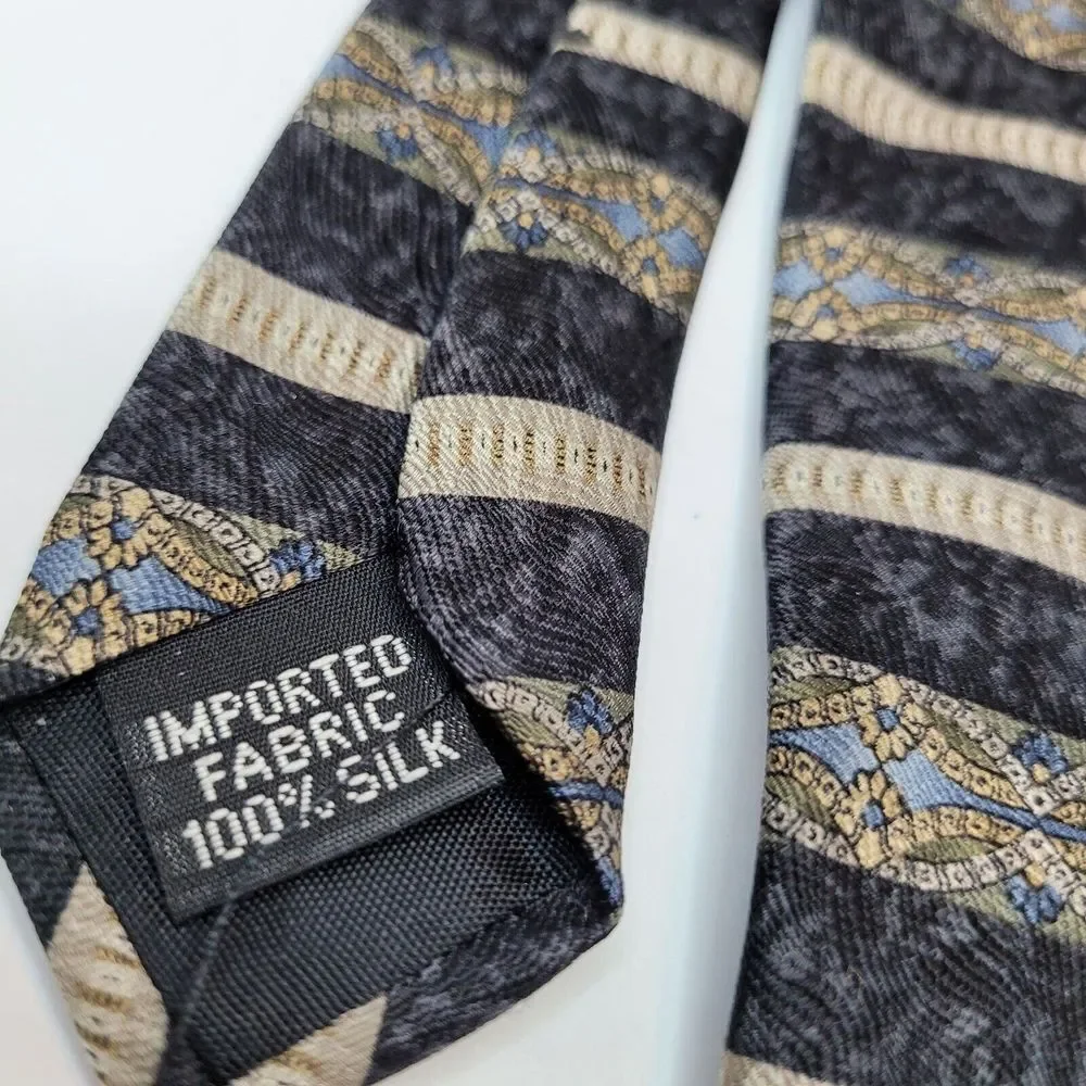 Barrington, Blue Striped Silk Tie‎